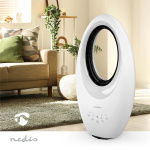 Nedis Bladlös fläkt | Strömadapter | 50 W | Svängning | Fjärrkontroll | Stäng av timer: 7.5 h | 3 hastighetsinställning | Vit