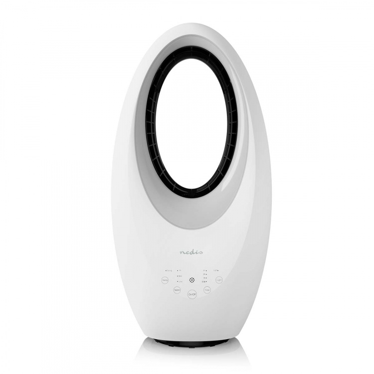 Nedis Bladlös fläkt | Strömadapter | 50 W | Svängning | Fjärrkontroll | Stäng av timer: 7.5 h | 3 hastighetsinställning | Vit