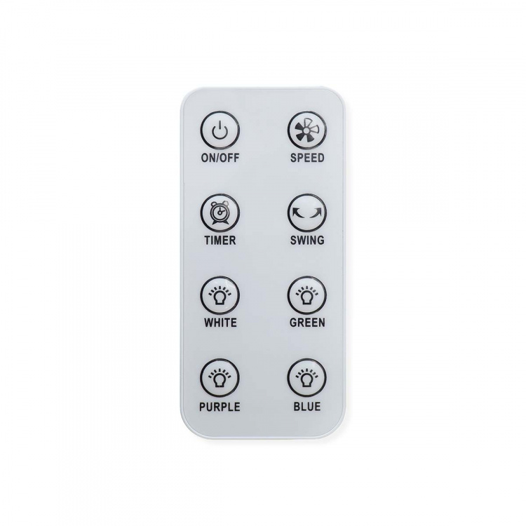 Nedis Bladlös fläkt | Strömadapter | 50 W | Svängning | Fjärrkontroll | Stäng av timer: 7.5 h | 3 hastighetsinställning | Vit