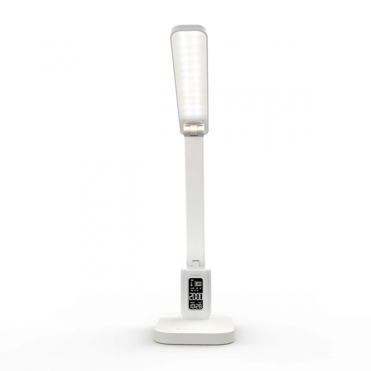 Nedis LED Bordslampa | Dimbar | Integrerad spegel | 3 Ljuslägen | 220 lm | Uppladdningsbara | Dimmer - På enhet | Vit