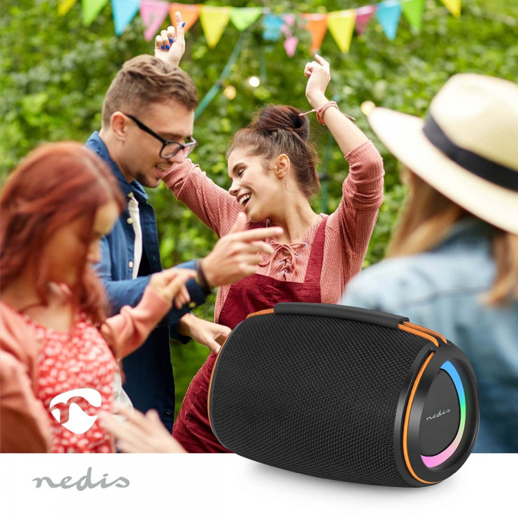 Nedis Bluetooth® Högtalare | 360 min | Handhållen design | 40 W | Mono | Hem / Portable / Utomhus | Synkroniseringsbar | Orange / Svart