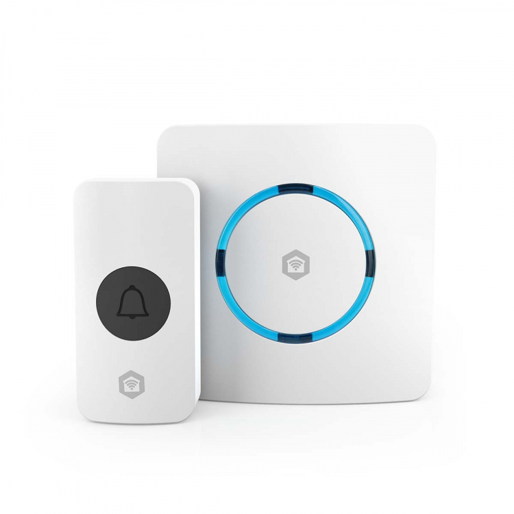 Nedis SmartLife Ringklocka | RF, frequency 433 Mhz / Wi-Fi | Strömadapter | 60 Melodier | 100 - 240 V AC | Justerbar volym | Vit