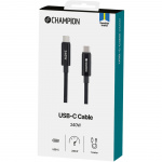 Champion USB-C Kabel 240W 1m Svart