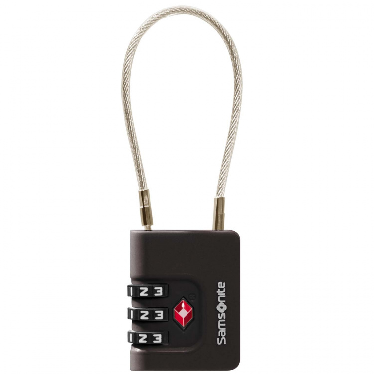 Samsonite TSA Kabellås 3 Siffror Svart