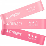 Fitpaddy Elastiska Band Plus 3 Styck Pink Edition