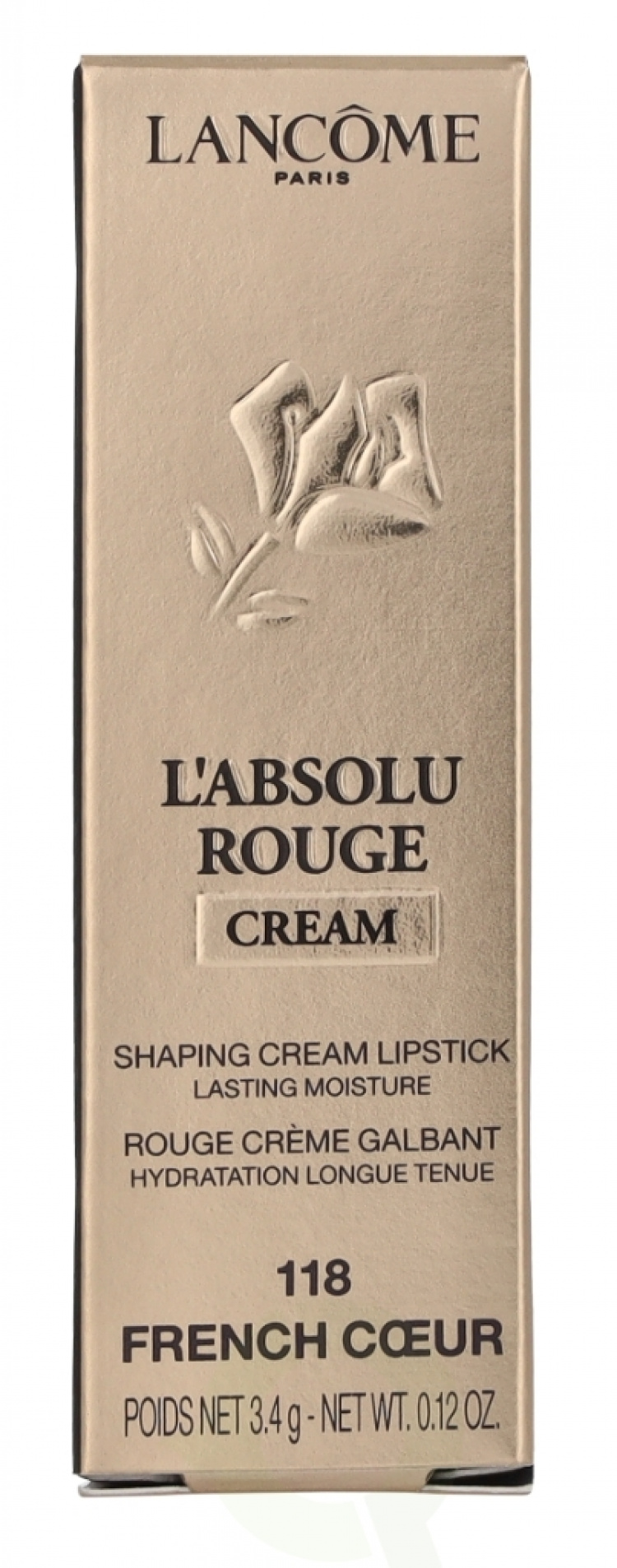 Lancome L\'Absolu Rouge Cream Lipstick Refillable 3.4 g #118 French Coeur