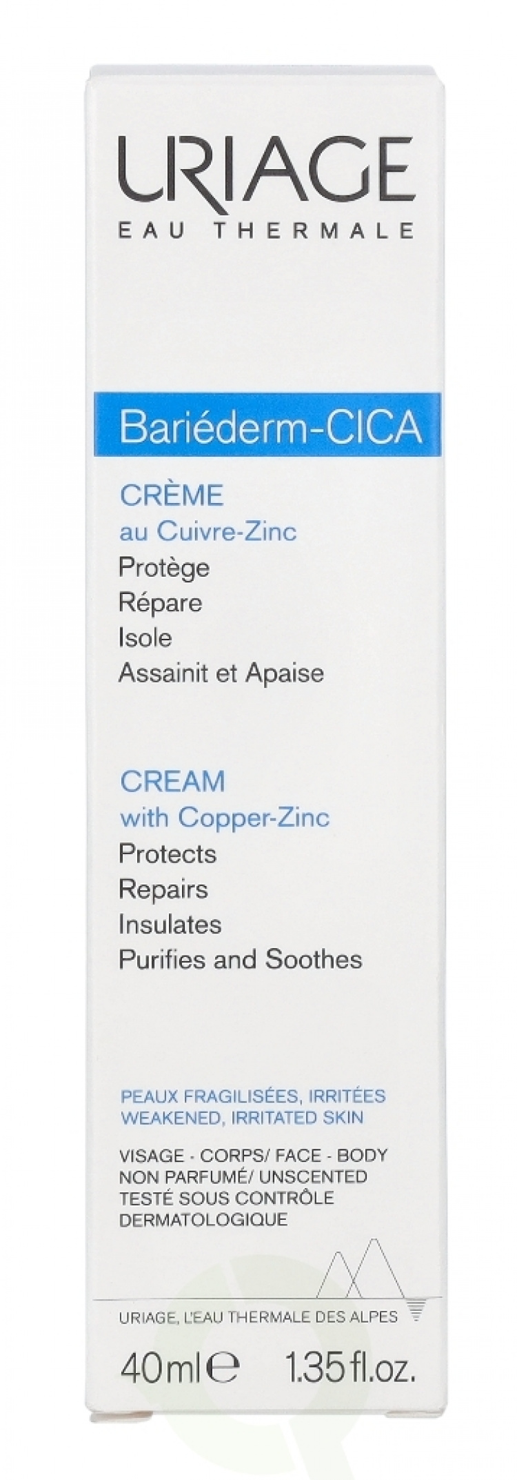 Uriage Bariederm Repairing Cica-Cream With Copper-Zinc 40 ml