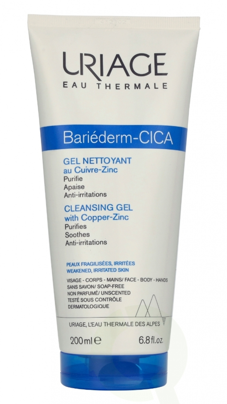 Uriage Bariederm Cleansing Cica-Gel 200 ml For Weakened, Irritated Skin
