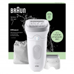 Braun Epilator Silk·épil 7, Wet & Dry, Långvarigt Slät Hud, 7-041, Silver