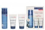 Clarins Men Hydration Essentials Set 110.9 ml Super Moisture Balm 50ml/Shampoo & Shower Gel 30ml/Facial Cleanser 30ml/Double Serum Eye 0,9ml