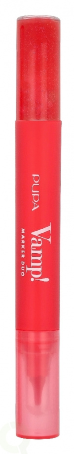 Pupa Milano Pupa Vamp! Marker Duo 4 ml #009 Jelly Coral / Lip Marker 1,4ml / Lip Gloss 2,6ml