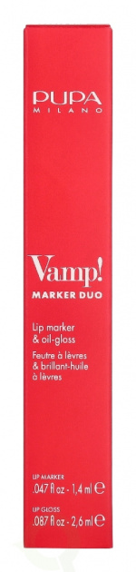 Pupa Milano Pupa Vamp! Marker Duo 4 ml #009 Jelly Coral / Lip Marker 1,4ml / Lip Gloss 2,6ml