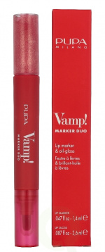 Pupa Milano Pupa Vamp! Marker Duo 4 ml #004 Spicy Raspberry / lip marker 1,4ml / lip gloss 2,6ml