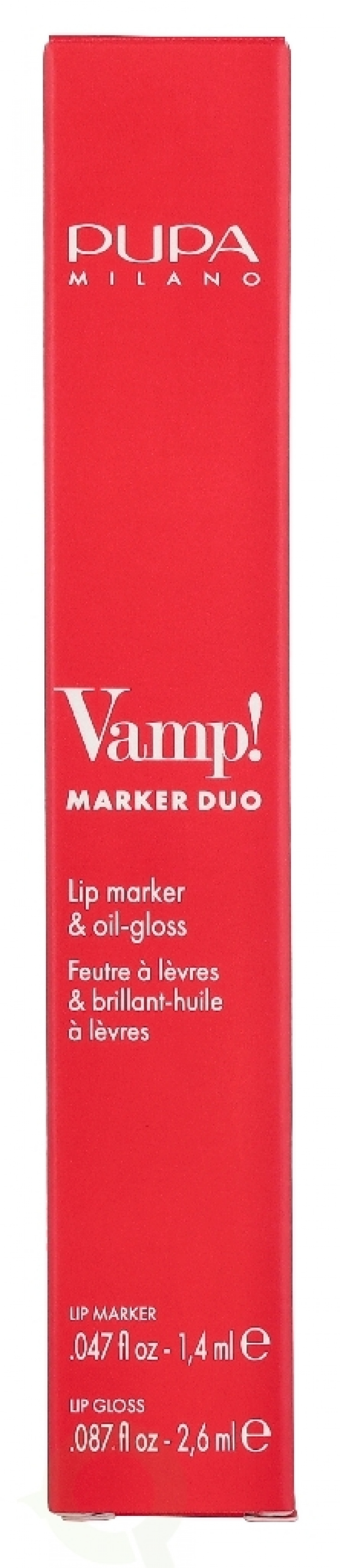 Pupa Milano Pupa Vamp! Marker Duo 4 ml Lip marker 1,4ml / Lip gloss 2,6ml