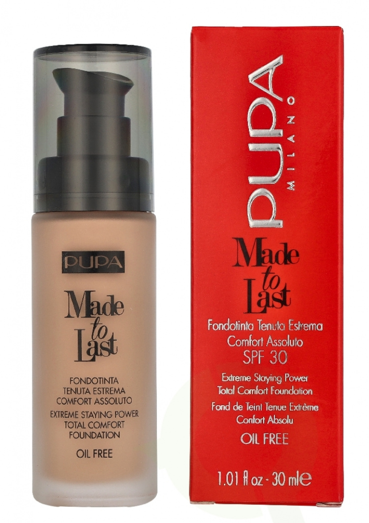 Pupa Milano Pupa Made To Last Total Comfort Foundation SPF10 30 ml #055 Cinnamon Beige