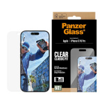 PanzerGlass Skärmskydd för iPhone 17/iPhone 16 Pro – Classic Fit med EasyAligner