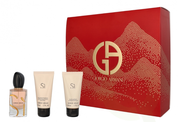 Armani Si Giftset 150 ml Edp Spray 50ml/Body Lotion 50ml/Shower Gel 50ml