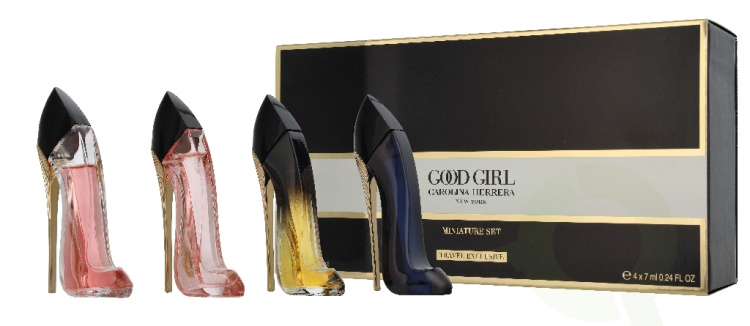 Carolina Herrera Good Girl Giftset 28 ml Edp Spray Edp 7ml/Very Good Girl Edp 7ml/Good Girl Blush Edp 7ml/Jasmine Absolute Edp 7ml