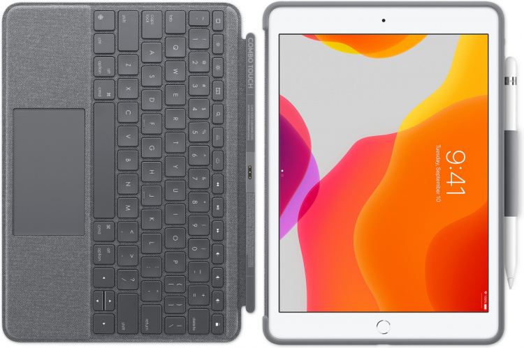 Logitech Combo Touch – tangentbord/skyddsfodral för iPad av 7:e, 8:e och