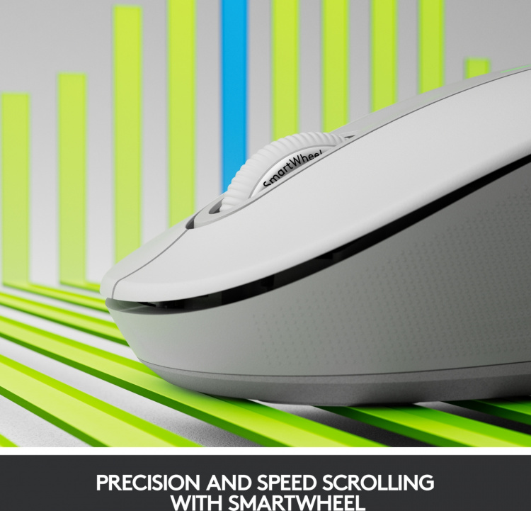 Logitech Signature M650 – trådlös mus, vit