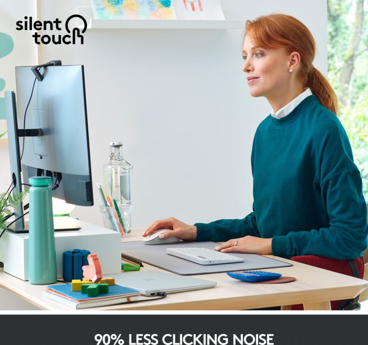 Logitech Signature M650 – trådlös mus, vit