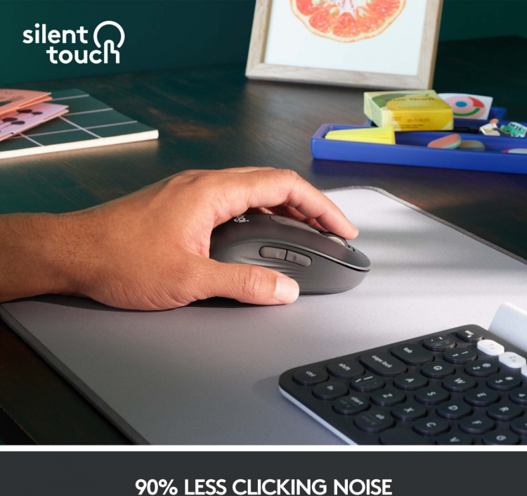 Logitech Signature M650 L LEFT – trådlös mus, svart