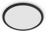 Philips Superslim CL550 taklampa, rund, svart, 1300 lm, 2700K