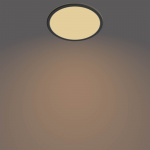 Philips Superslim CL550 taklampa, rund, svart, 1300 lm, 2700K