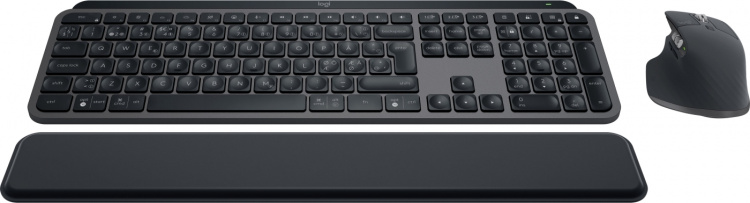 Logitech MX Keys S Combo – tangentbord och mus med handledsstöd, grafitgrå