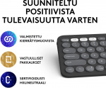 Logitech Pebble Keys 2 K380s-tangentbord, grått