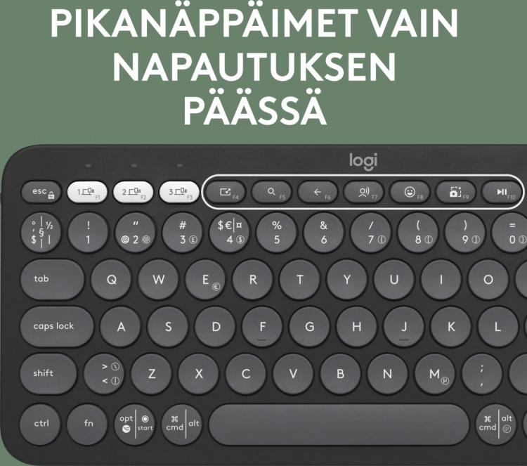 Logitech Pebble Keys 2 K380s-tangentbord, grått