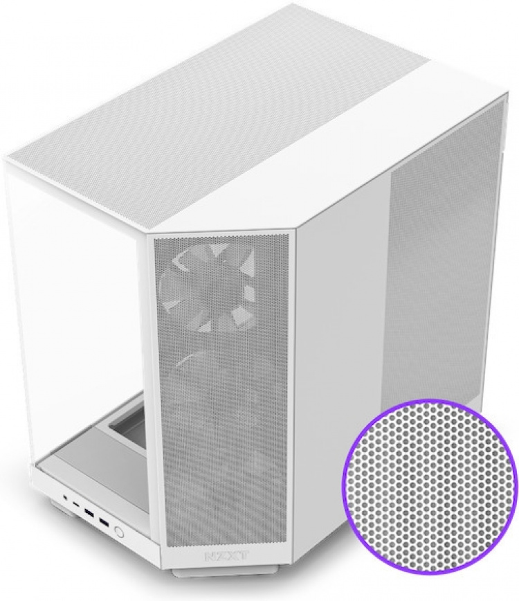 NZXT H6 Flow ATX-chassi med panoramafönster, svart I utformningen