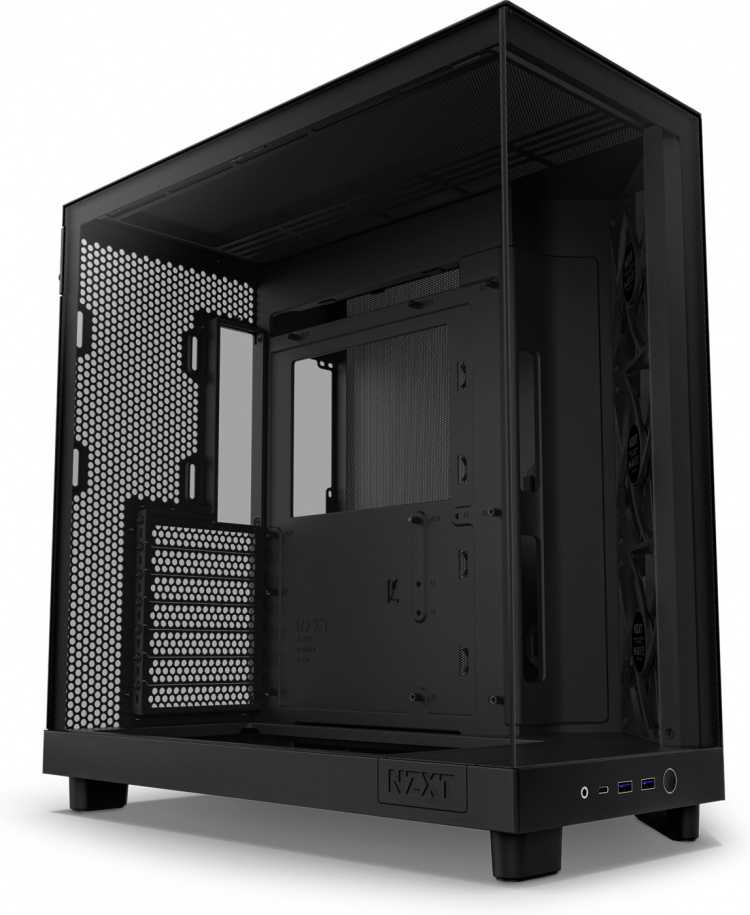 NZXT H6 Flow ATX-chassi med panoramafönster, svart I utformningen