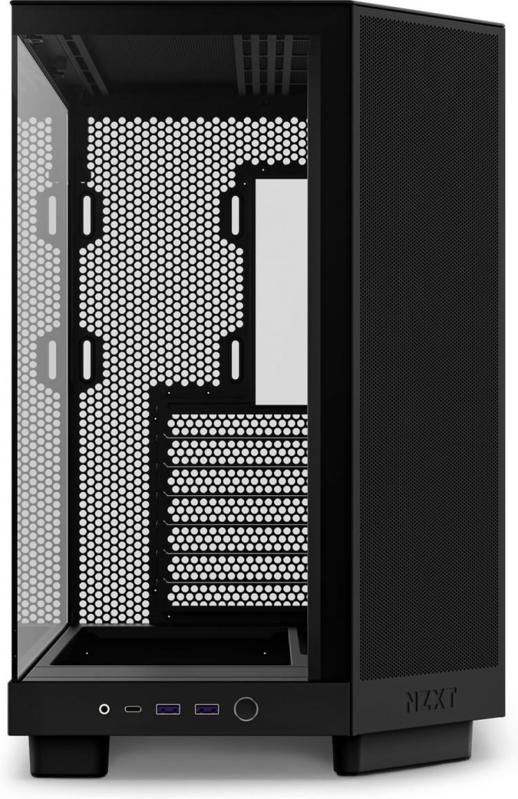 NZXT H6 Flow ATX-chassi med panoramafönster, svart I utformningen