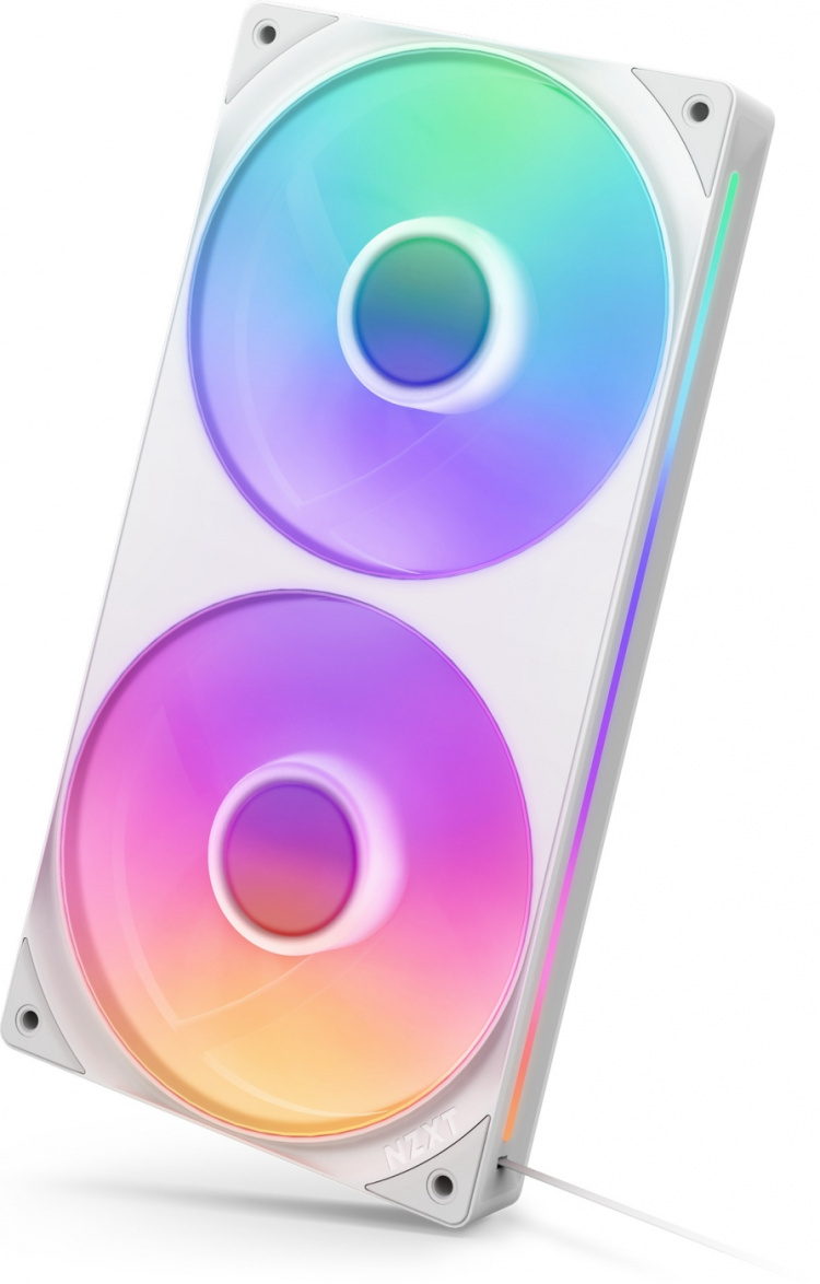 NZXT F240 RGB CORE-fläkt, 2 × 120 mm, vit