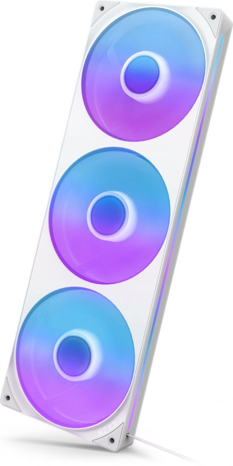 NZXT F360 RGB CORE-fläkt, 3 × 120 mm, vit 