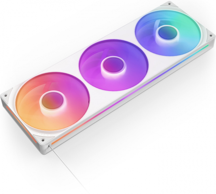 NZXT F360 RGB CORE-fläkt, 3 × 120 mm, vit 