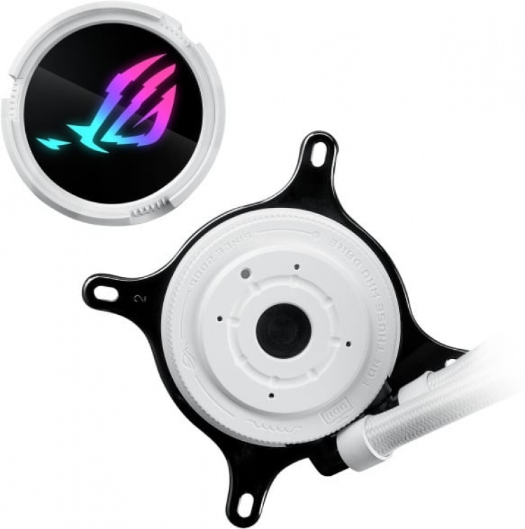 ASUS ROG STRIX LC III 240 ARGB White Edition – vätskekylningssystem, vitt.