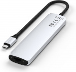 Satechi 7-i-1 USB-C Slim Multiport-adapter med Ethernet, silver