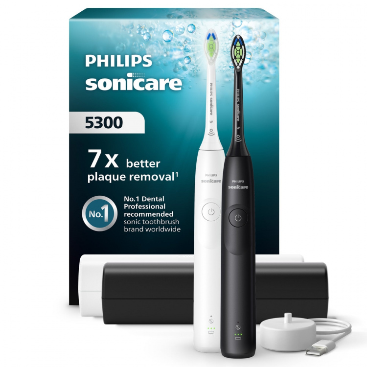 Philips HX7109/01 Sonicare Series 5300 elektrisk tandborste, dubbelhuvud