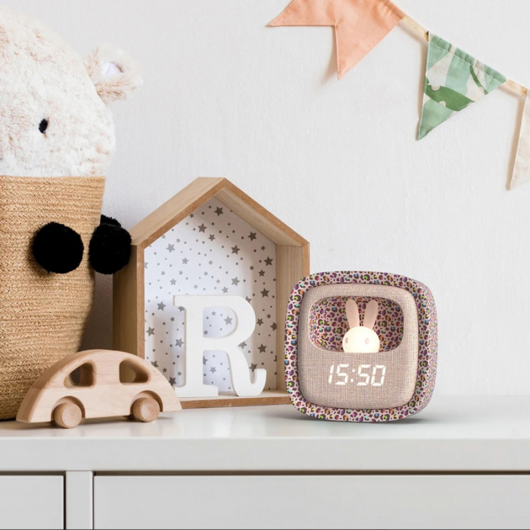 Mobility On Board Väckarklocka med Nattlampa Billy Clock Blue Leopard