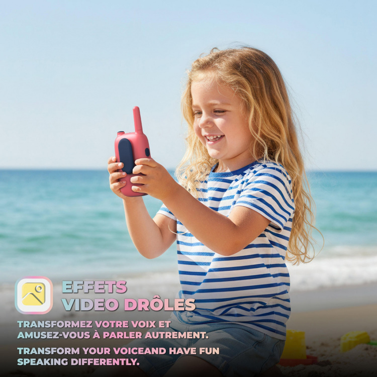 Mobility On Board Walkie Talkie Video Talky Cutie Blå och Rosa