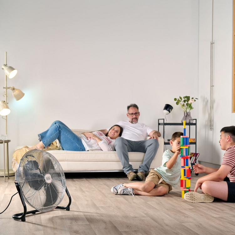 BLACK+DECKER Golvfläkt 120W Svart