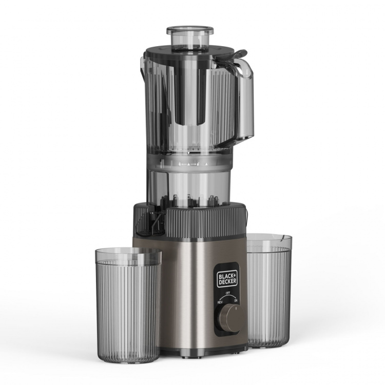 BLACK+DECKER Juicemaskin Slow Juicer 1400W Rostfritt Stål