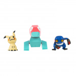 Pokémon Stridsfigurer, 3-pack – Mimikyu, Porygon och Croagunk (PKW4091)