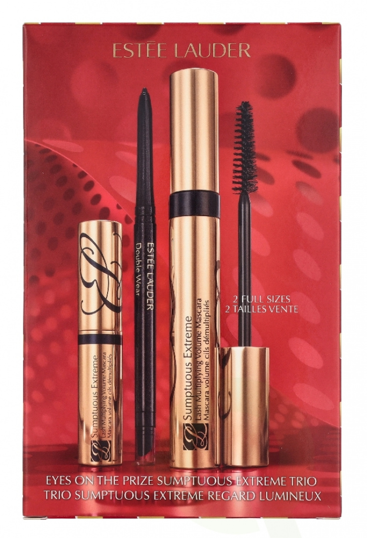 Estee Lauder Sumptuous Extreme Mascara Set 11.15 ml Mascara Black 8ml/Double Wear Infinite Waterproof Eyeliner 0,35gr /Sumptuous Extreme Mascara Super Volumizzante Black 2,8ml