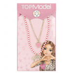 TOPModel Dubbelkedja LEOHEART – Guld, Rosa, Vitt, Rött – 46,5 cm + 5 cm
