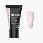Nailura Poly Gel 22 - Pearl Glitter - Light, Pearlescent Nude - 30 ml