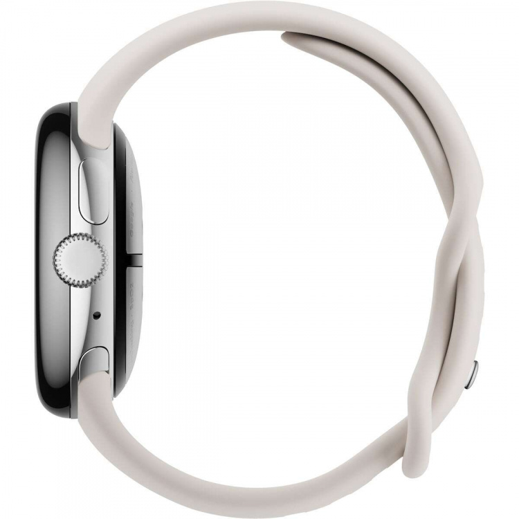 Google Pixel Watch 3 WiFi-smartklocka, 41 mm, Porcelain / Polished Silver