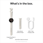 Google Pixel Watch 3 WiFi-smartklocka, 41 mm, Porcelain / Polished Silver